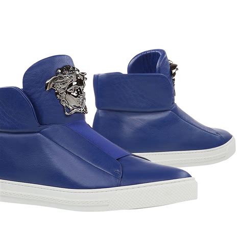 versace skater print slip on|Versace high top sneakers.